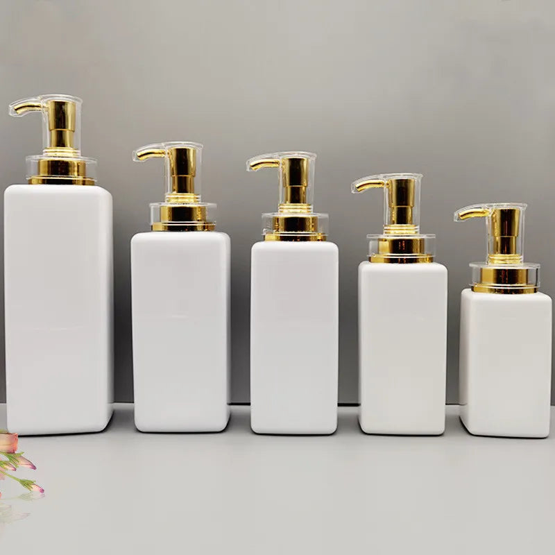 set of travel cosmetic pump bottles 300 to 750 ml