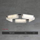 Modern designer chandelier in pure natural marble and copper