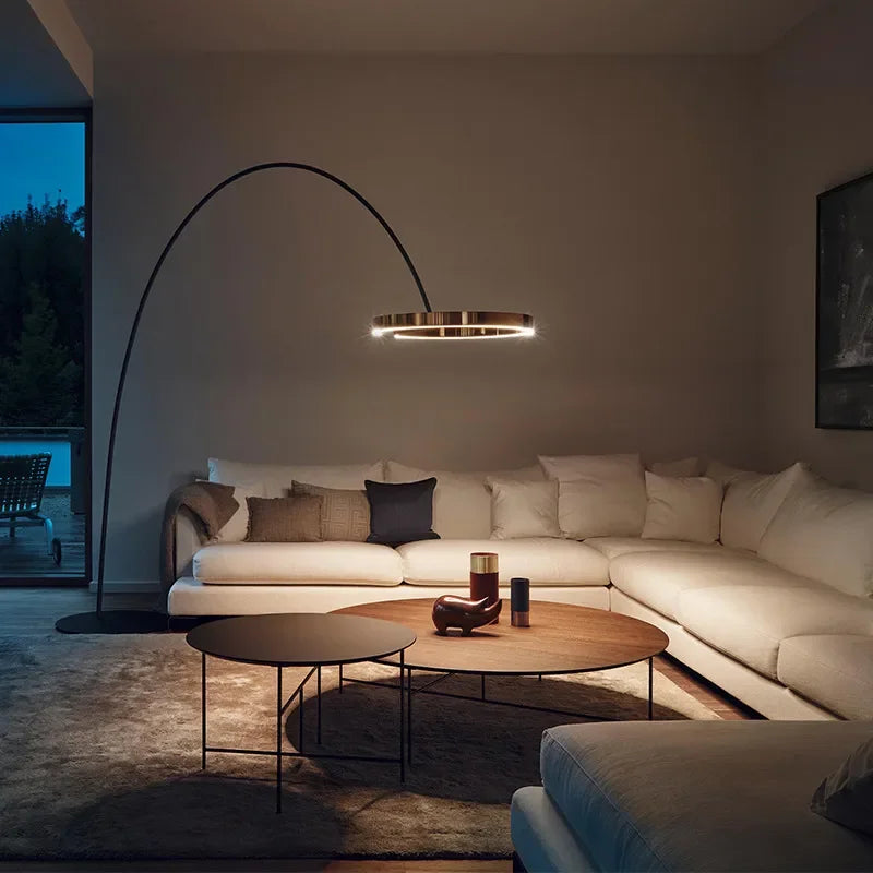 Nordic ring arc floor lamp