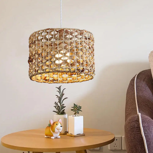 Wabi sabi style rattan pendant light for modern decor