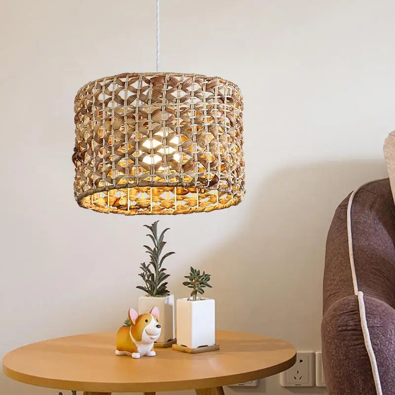 Wabi sabi style rattan pendant light for modern decor
