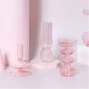 Conical glass candle holder for wedding tables and Nordic decoration