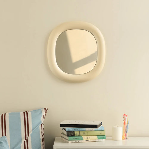 cute round decorative mirrors for makeup hanging handheld - vue 2 sur 8