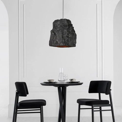 Handmade nordic chandelier with imitation stone wabi sabi style - vue 2 sur 7
