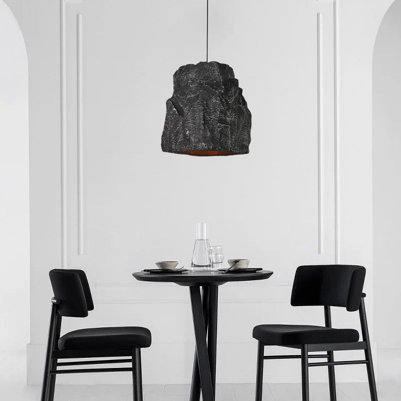 Handmade nordic chandelier with imitation stone wabi sabi style