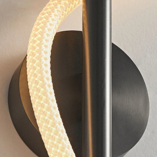 Acrylic tube LED wall light with modern stainless steel style - vue 5 sur 9