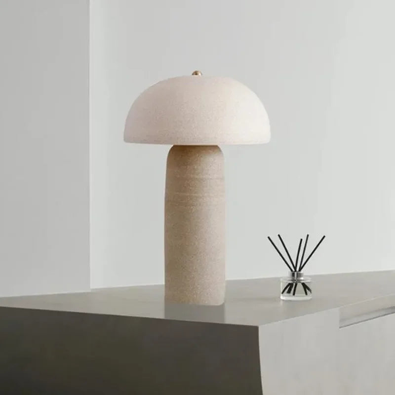 Japanese pottery table lamp wabi-sabi artistic decor