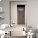 CASSILANDO Full Length Mirror 65" * 24", Floor Standing Mirror, Black Metal Frame Mirror， Full Body Mirror