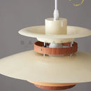 Danish design retro walnut LED pendant light