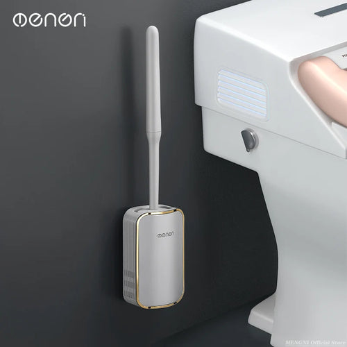 Luxury wall-mounted toilet brush quick cleaning bathroom accessories - vue 13 sur 12