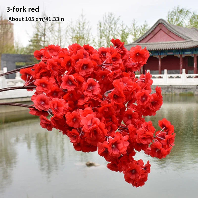 Artificial cherry blossom flowers for wedding decoration and DIY - vue 9 sur 11
