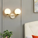 Modern Nordic style double head glass wall light