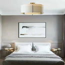 Chinese style artistic fabric LED ceiling light soft decorative lamp