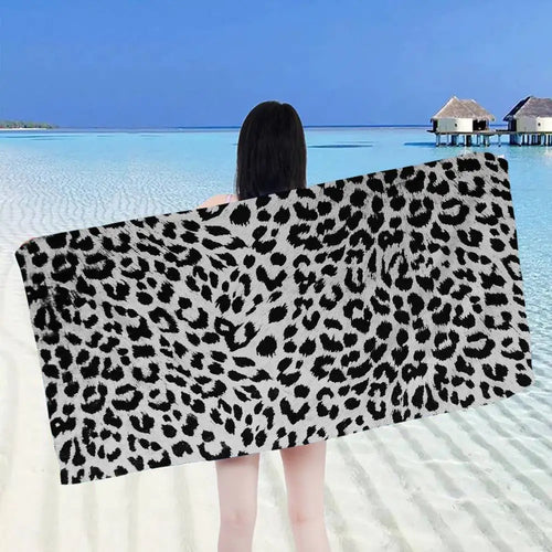 serviette de bain microfibre motif animal cartoon enfant - vue 6 sur 7