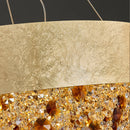 Modern crystal LED chandelier with dimmer