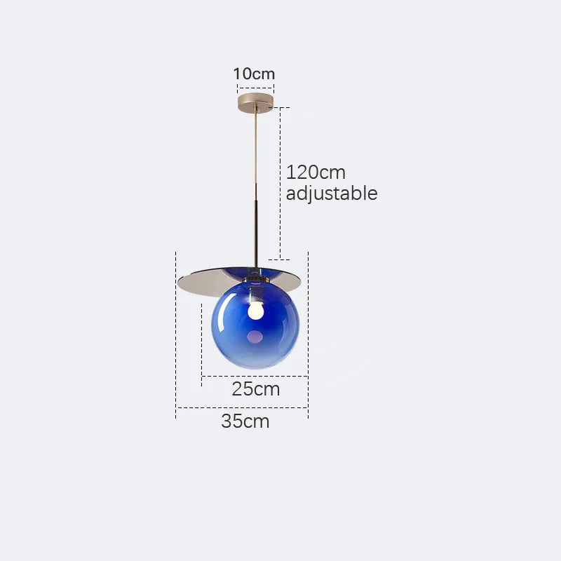 Modern stained glass pendant light for interior decoration