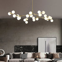 Modern Nordic LED chandelier with glass balls