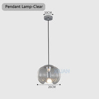Bauhaus glass ceiling light with modern water ripple LED