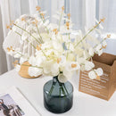 Artificial eucalyptus leaves and flowers for decorations and floral arrangements
