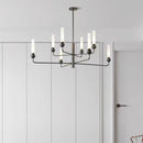 lustre simple et moderne en laiton avec boule en acrylique