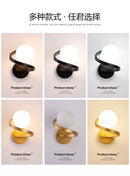 Modern glass LED wall light for loft and mirror front