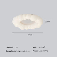 Modern cloud LED ring chandelier