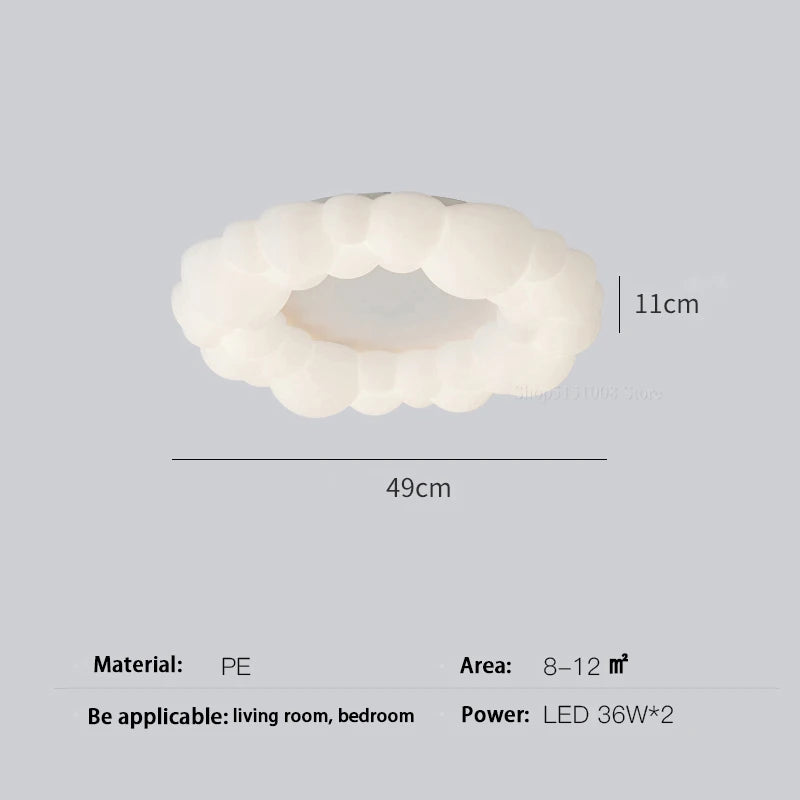 Modern cloud LED ring chandelier