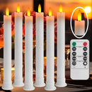 LED flickering taper candles with remote control for parties and occasions