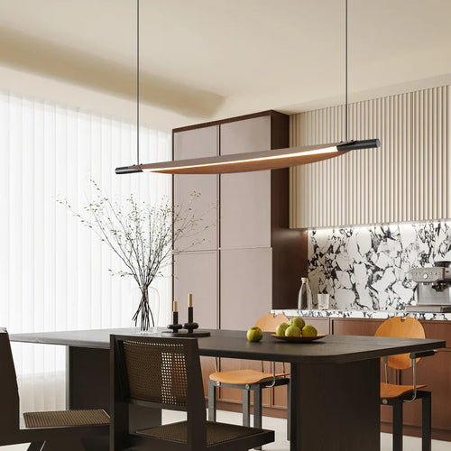 Minimalist metal chandelier with adjustable wires for bar and shop - vue 3 sur 8