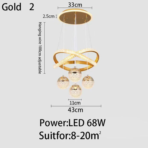 Modern luminous pendant light for restaurant, bar or apartment - vue 10 sur 10