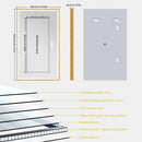 Illuminated mirror with gold frame and three-colour dimmable anti-fog LED lights