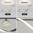 Sandyha LED stars clear glass ball chandelier