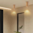Cylindrical natural stone ceiling light