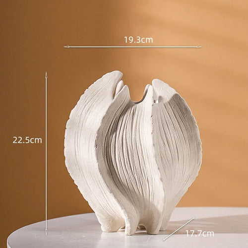 ceramic vase abstract craft for floral decoration - vue 14 sur 13
