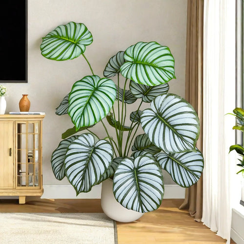 Artificial monstera plant with realistic leaves for indoor decoration - vue 2 sur 29
