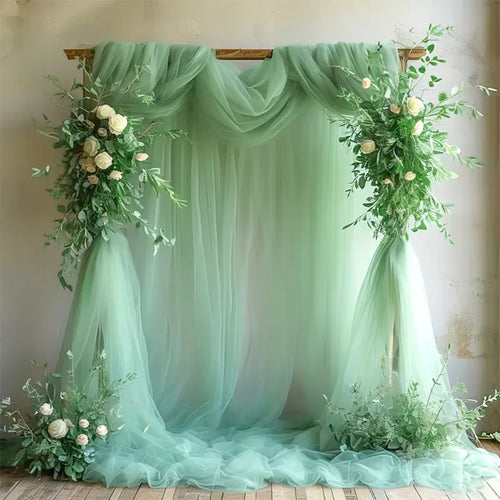 Sheer gauze table runner wedding and party decor