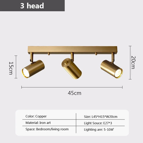 Modern chandelier with LED spotlights for indoor spaces