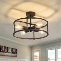 Black metal chandelier for versatile indoor lighting