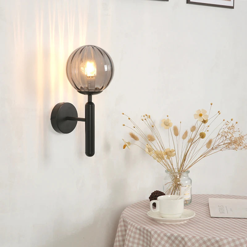 Modern LED round wall light for restaurant