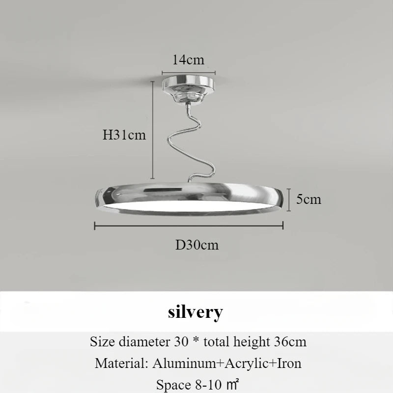 Modern minimalist Nordic aluminium chandelier with LED lights - vue 13 sur 18