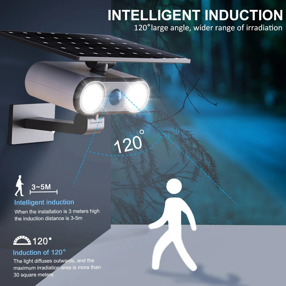 Outdoor solar lights with motion sensor and dummy camera - vue 5 sur 7