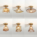 Nordic industrial decorative glass LED ceiling light