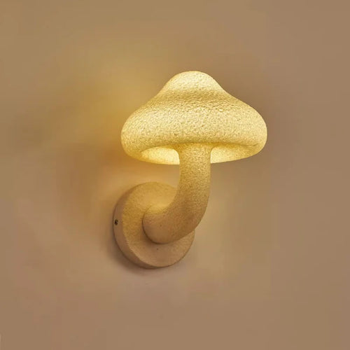 Cream mushroom wall light nordic designer indoor outdoor - vue 2 sur 5
