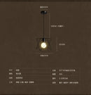 Vintage style metal pendant light for indoor lighting