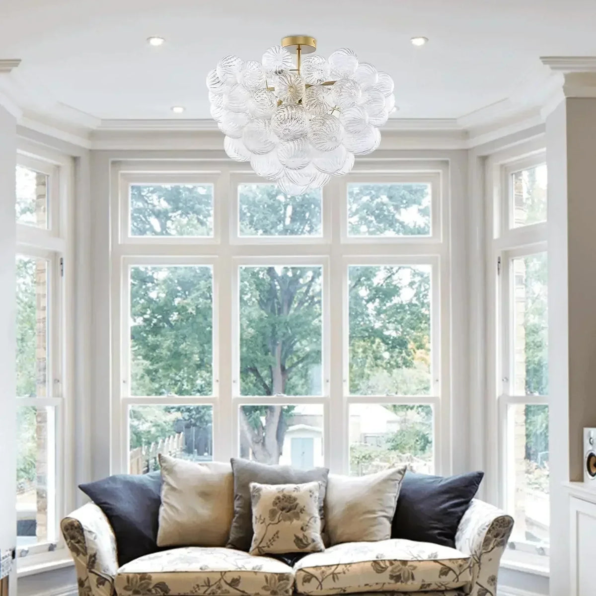 Modern gold glass pendant light for interior decoration