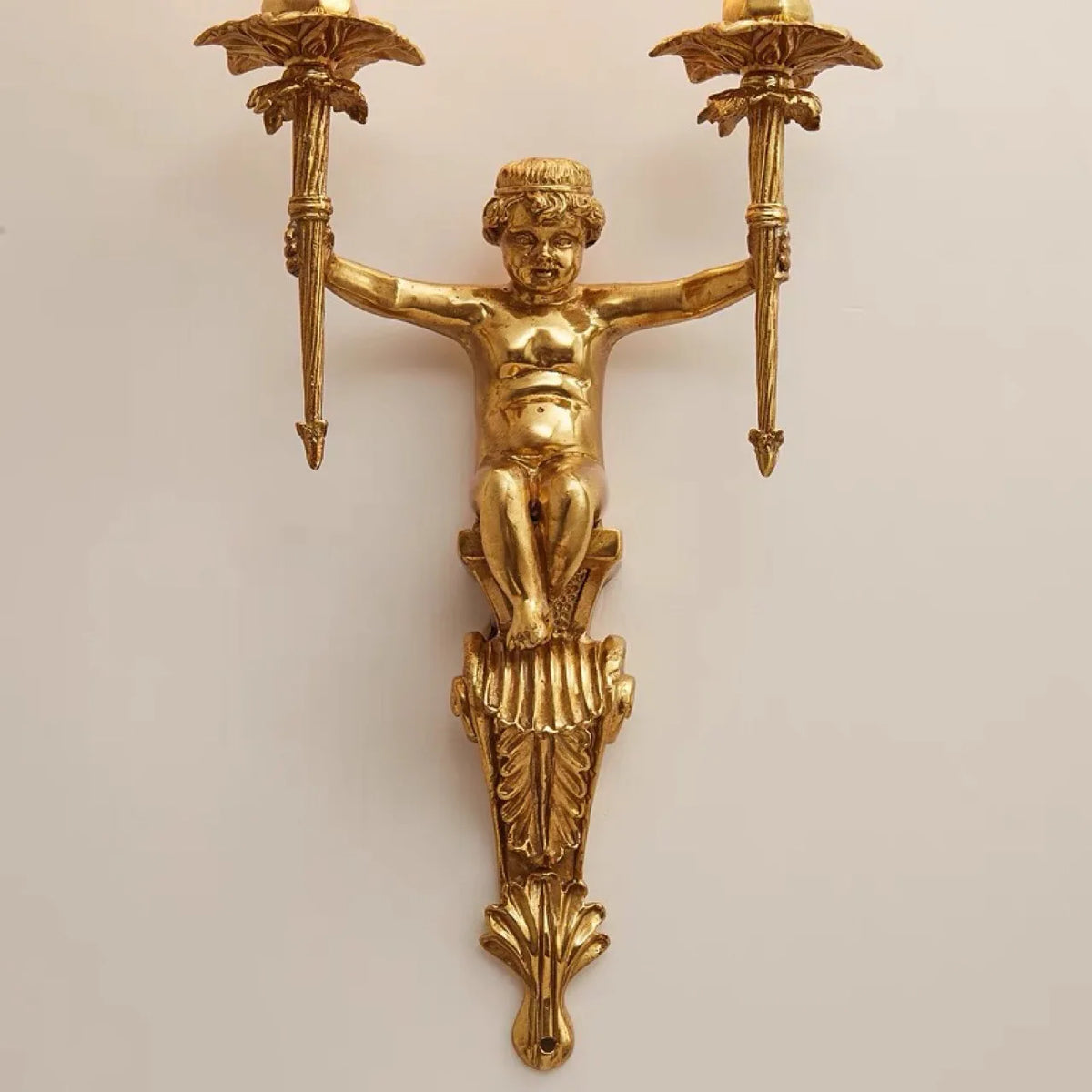 Nordic copper angel wall light classic European decorative indoor lighting - vue 3 sur 7