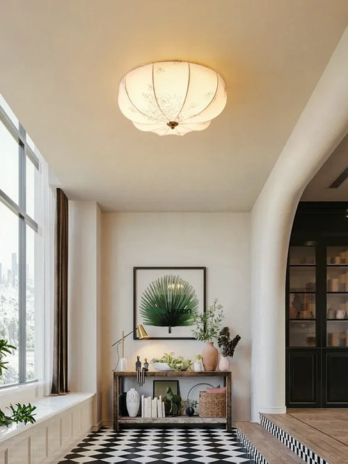 Modern Nordic fabric chandelier for elegant interiors - vue 3 sur 9