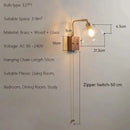 Japanese vintage wooden wall light minimalist LED lamp