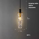 Art deco crystal glass pendant light with LED lighting