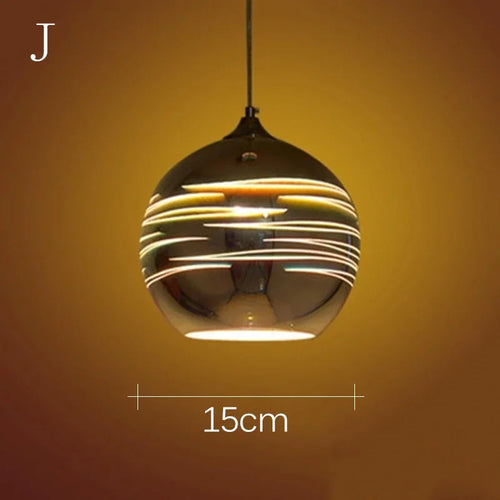 Coloured glass pendant light for modern and festive decoration - vue 22 sur 23